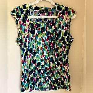 Kasper Multicolor Abstract Blouse